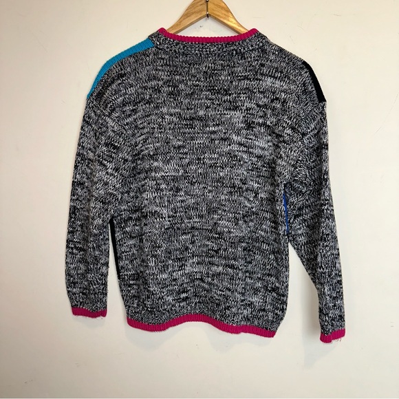 Vintage 80s Exclusive Imports Embroidered Crewneck Sweater Jumper Medium Adults - Picture 5 of 9